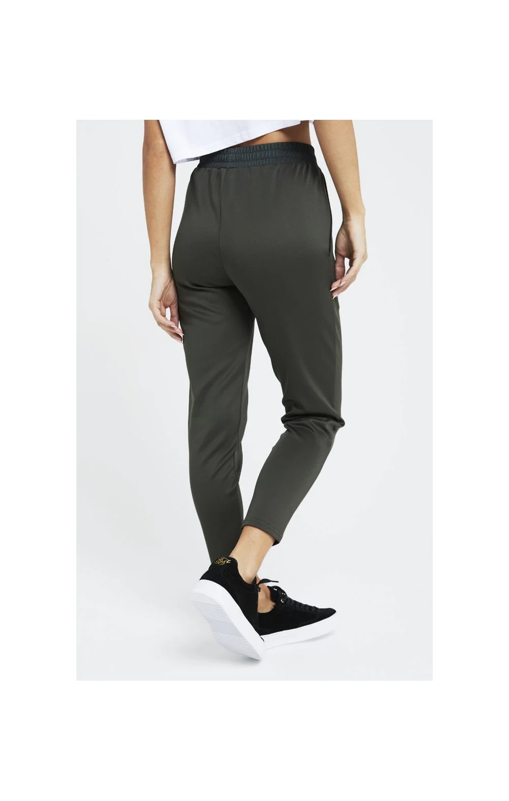 SikSilk Poly Track Joggers - Khaki - Image 4