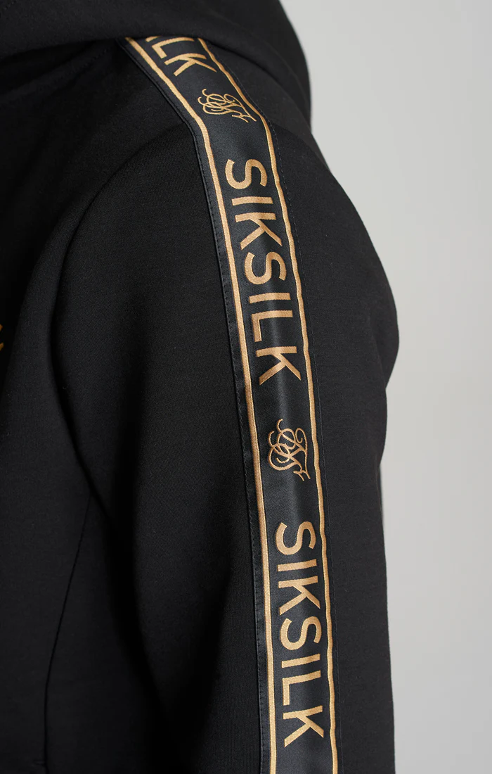 Boys Black Poly Taped Tracksuit - Image 7