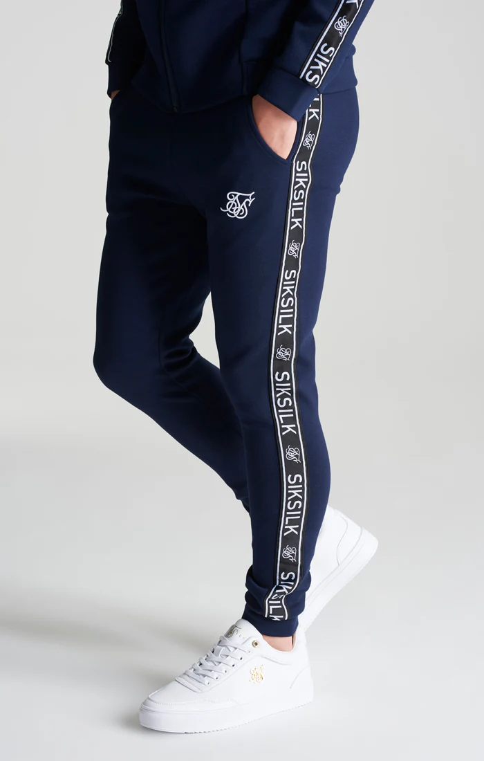 Boys Navy Poly Taped Tracksuit - Image 10