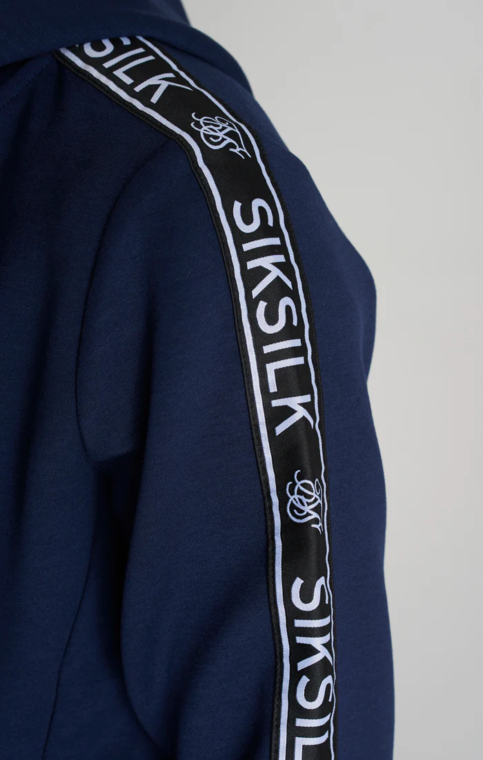 Boys Navy Poly Taped Tracksuit - Image 7