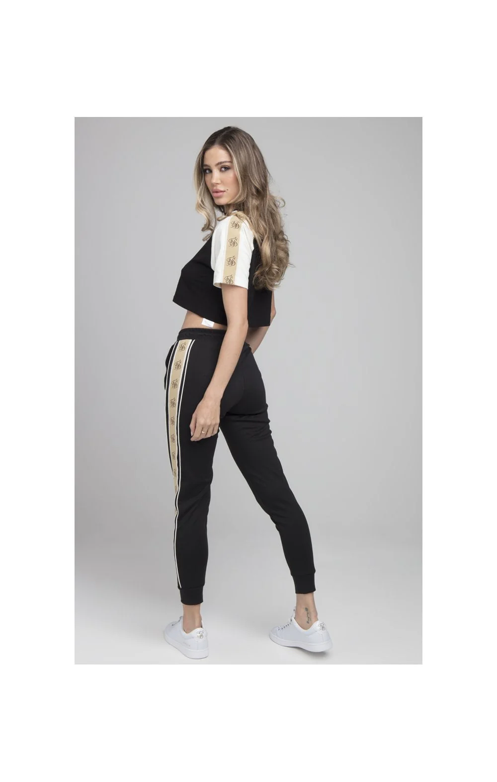 SikSilk Premium Tape Crop Tee - Black - Image 3