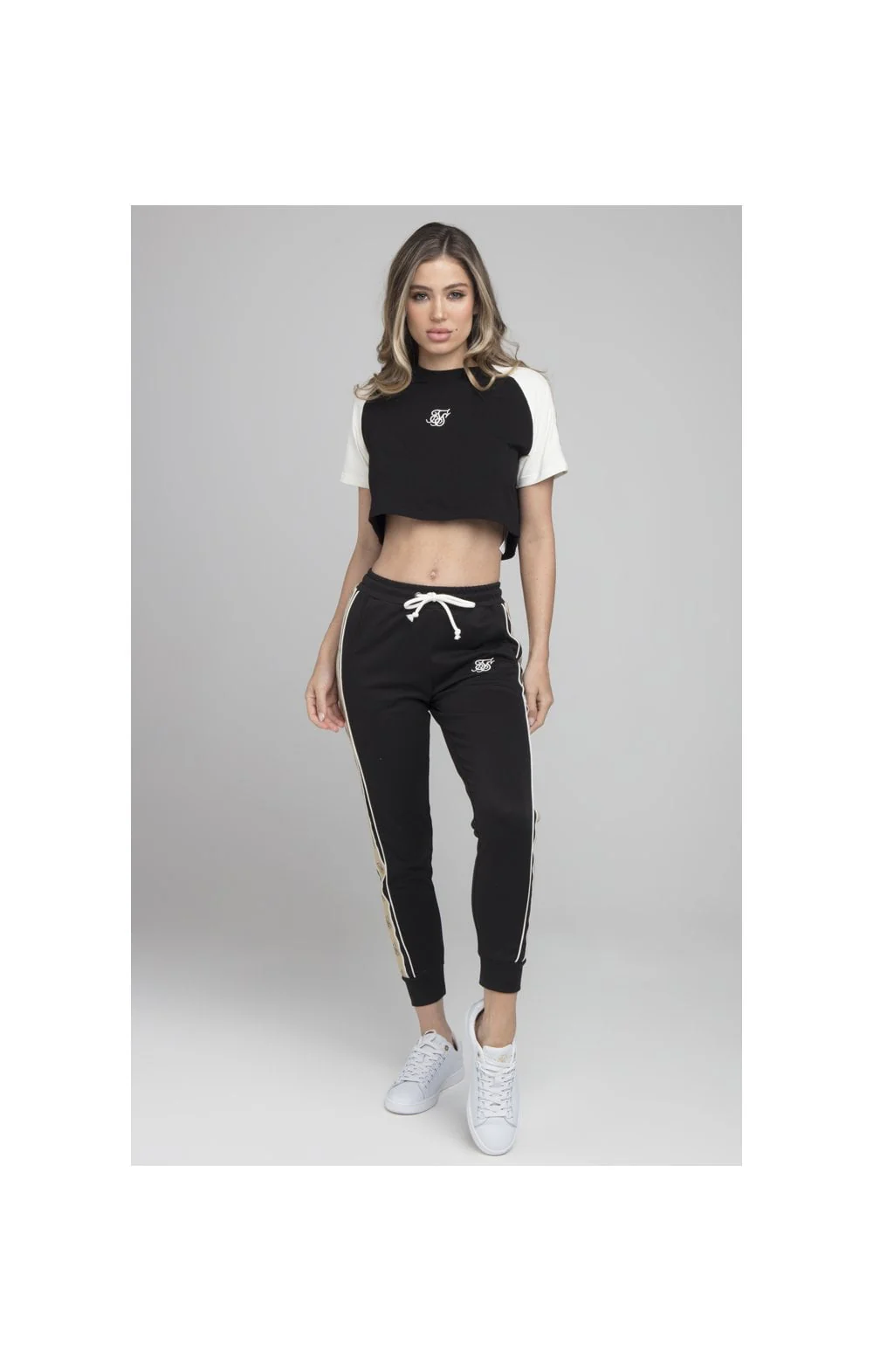 SikSilk Premium Tape Crop Tee - Black - Image 5