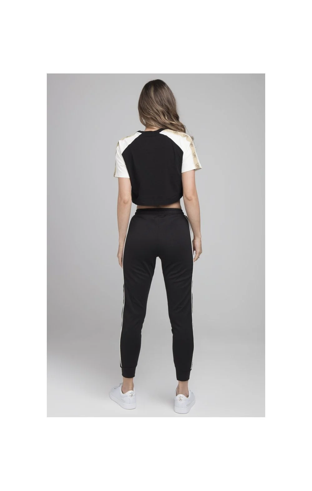 SikSilk Premium Tape Crop Tee - Black - Image 6