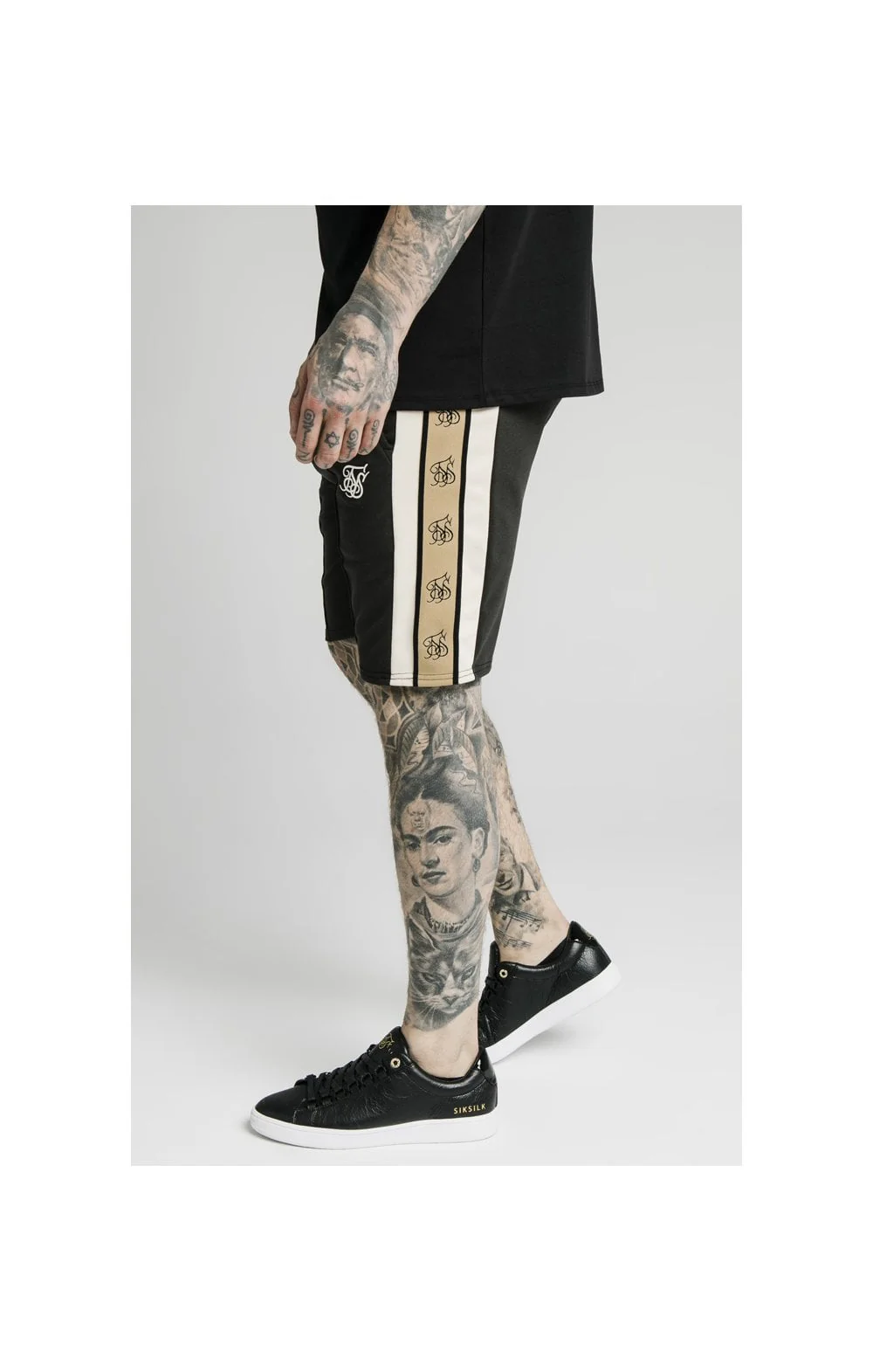 SikSilk Premium Tape Pleated Shorts - Anthracite - Image 2
