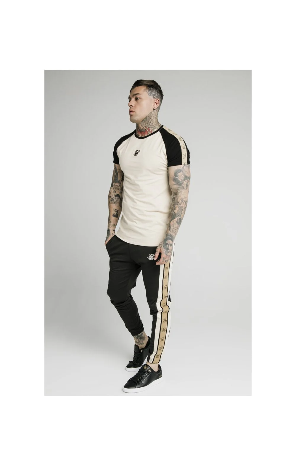 SikSilk Premium Tape Track Pant - Anthracite - Image 3