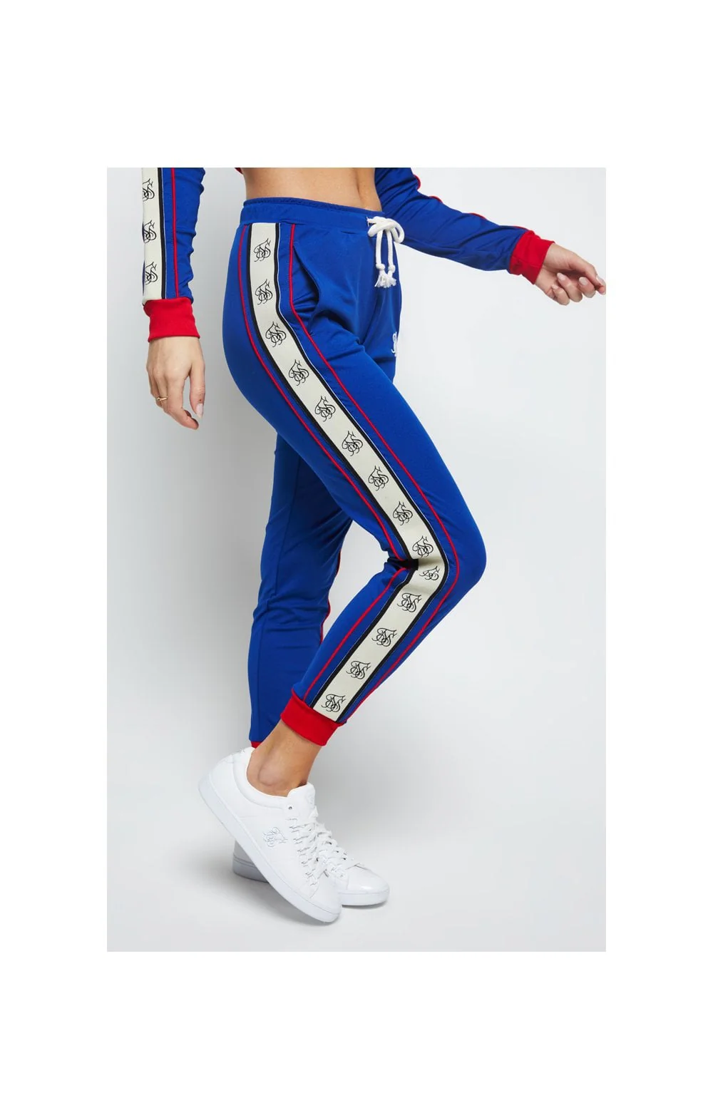 SikSilk Premium Tape Track Pants – Blue - Image 3