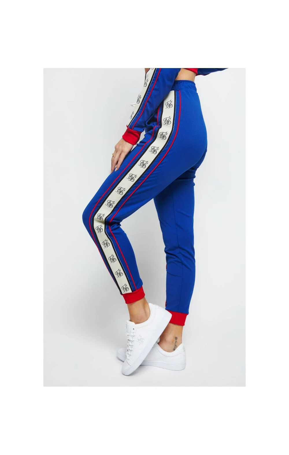 SikSilk Premium Tape Track Pants – Blue - Image 4
