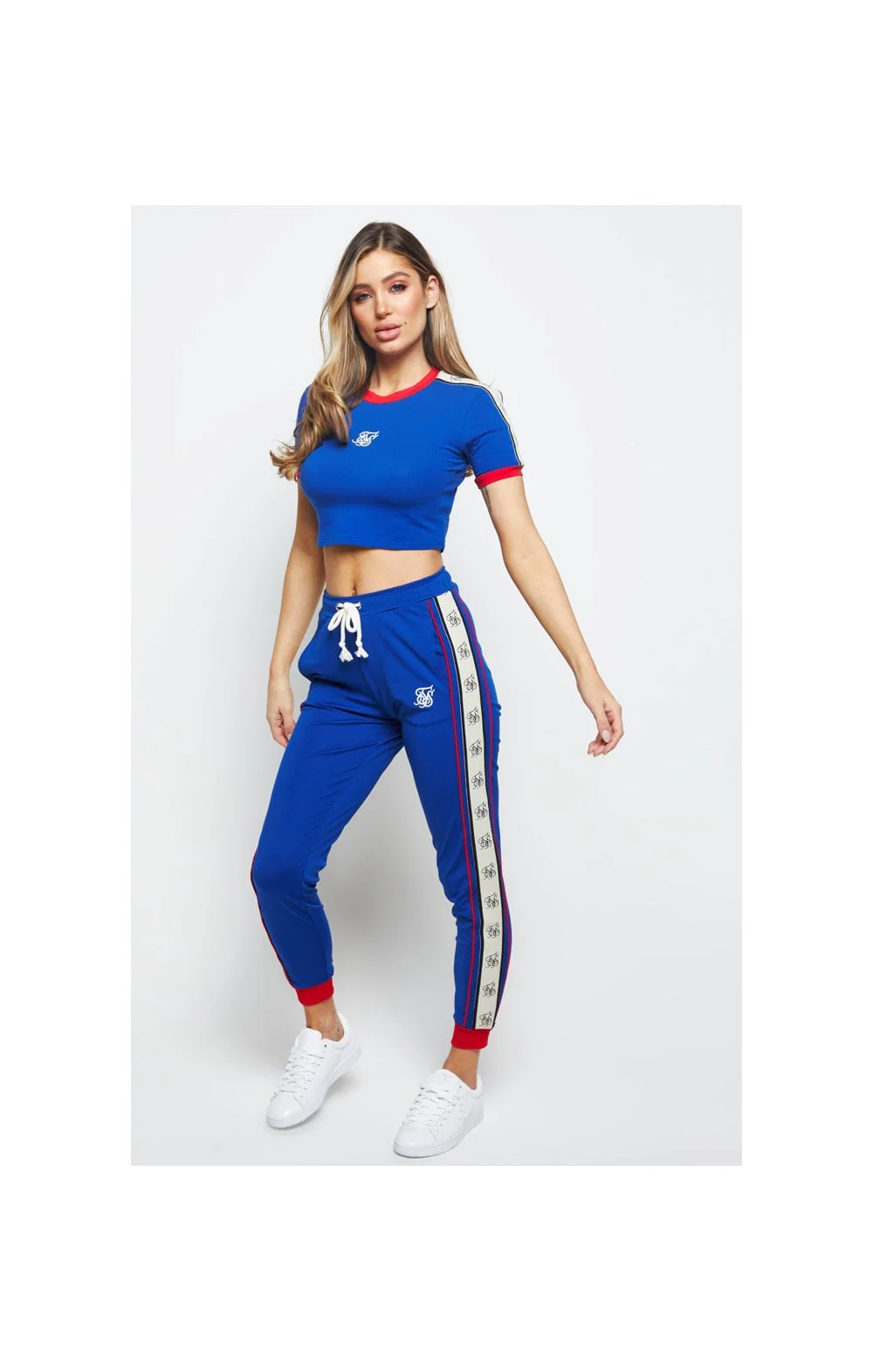 SikSilk Premium Tape Track Pants – Blue - Image 5