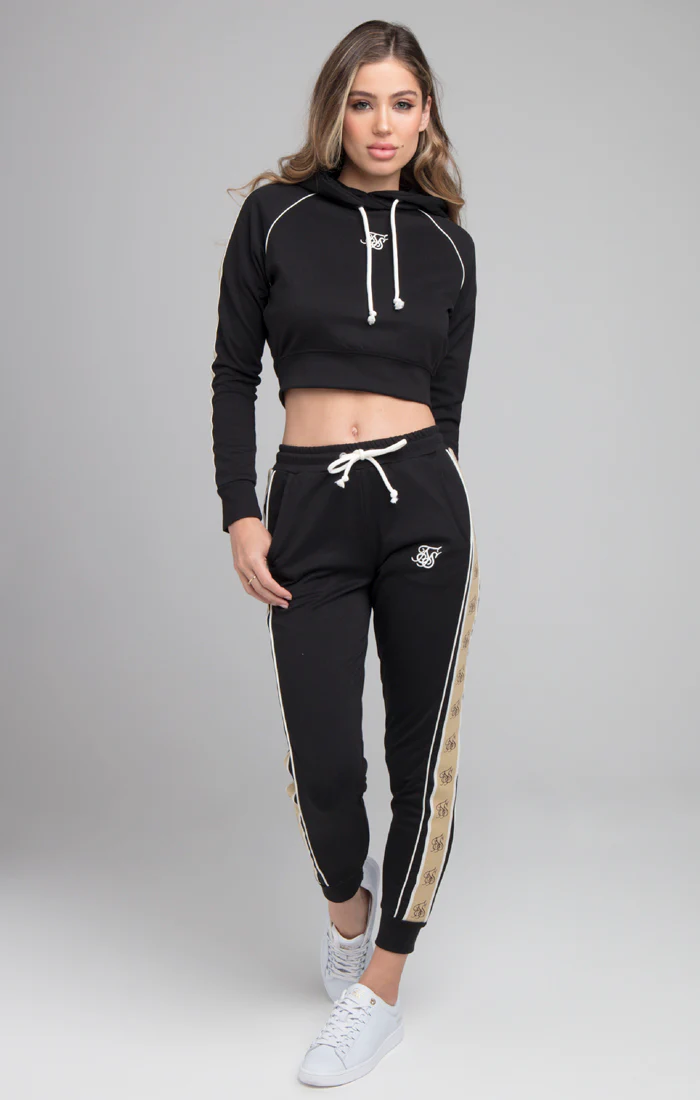 SikSilk Premium Tape Track Top - Black - Image 3