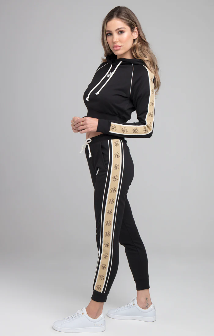 SikSilk Premium Tape Track Top - Black - Image 4