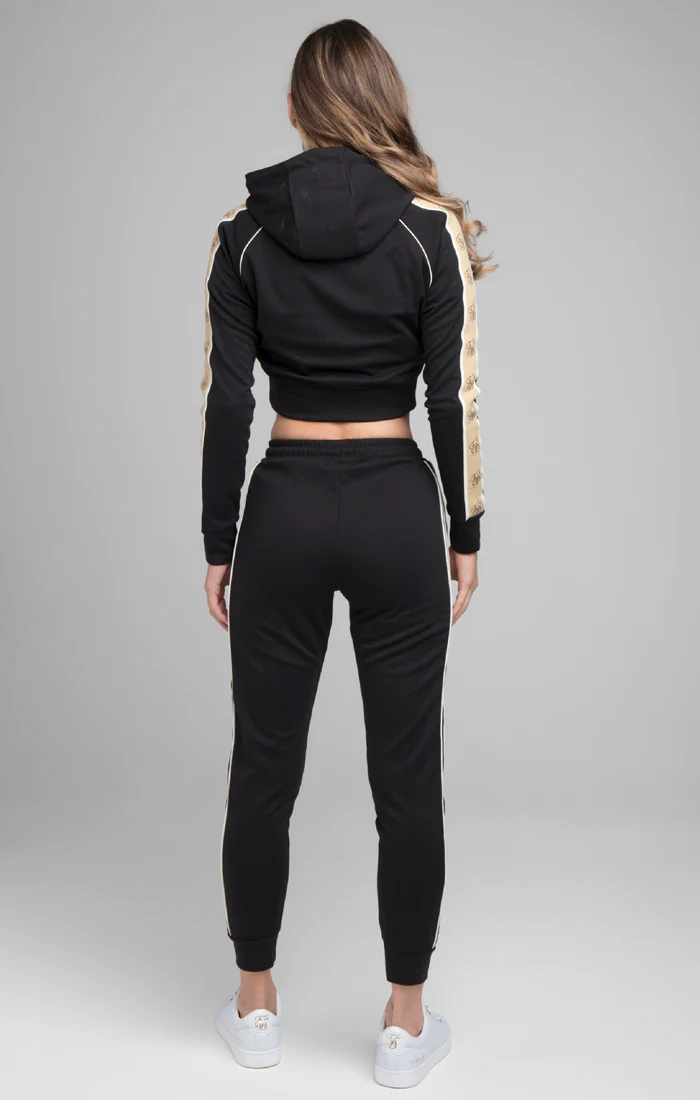 SikSilk Premium Tape Track Top - Black - Image 5