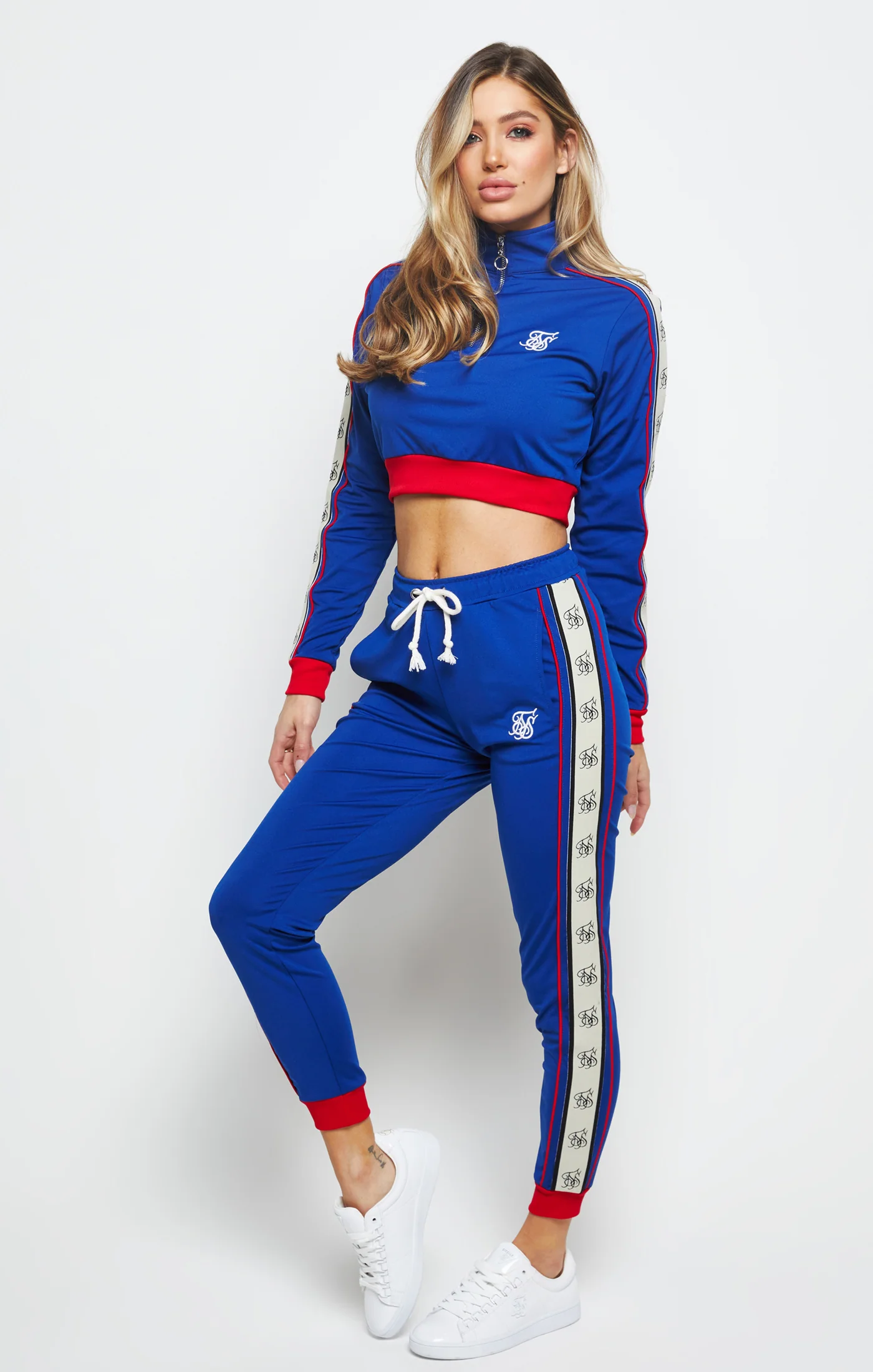 Blue Crop Track Top - Image 4