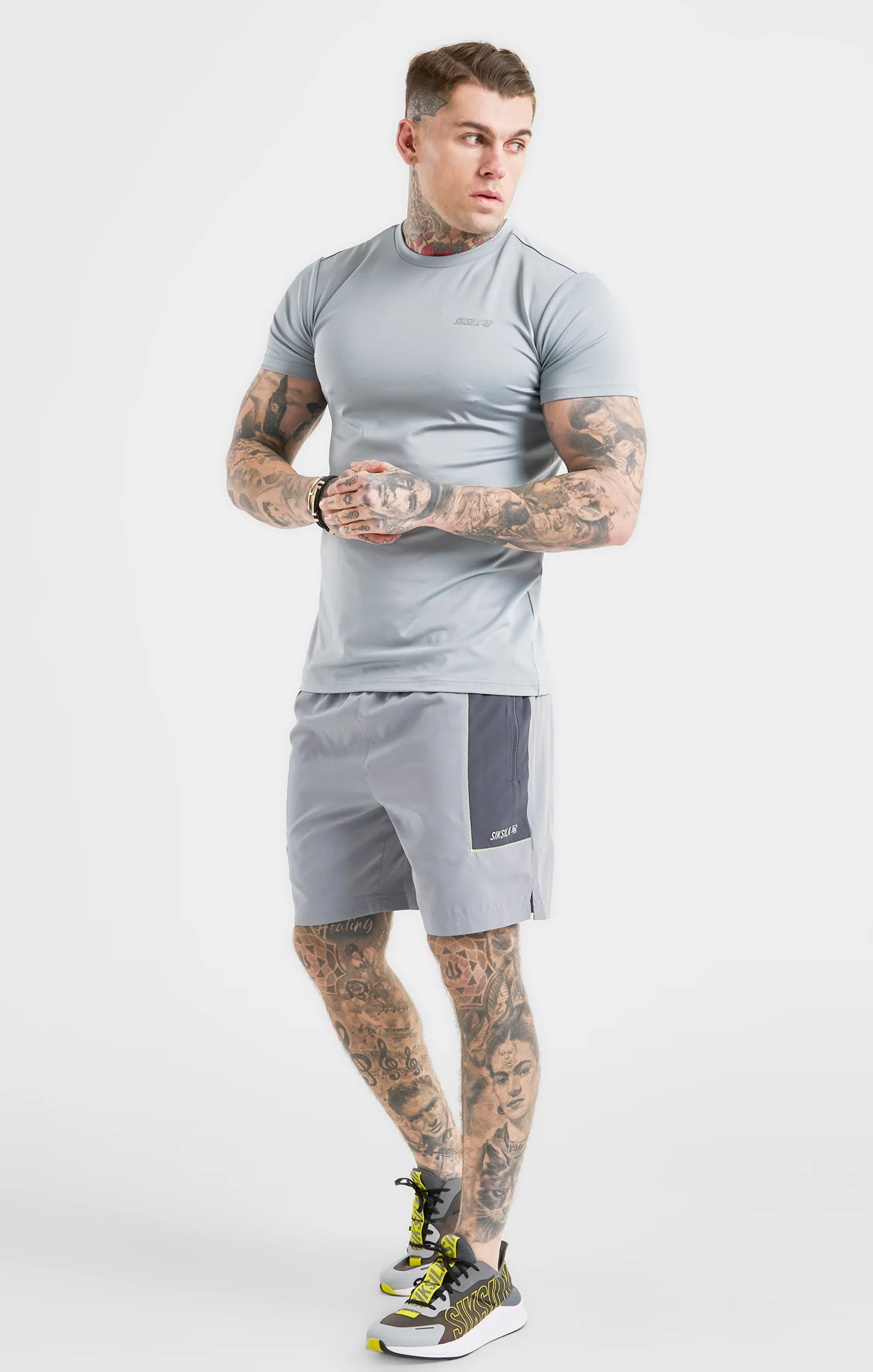 Grey Sports Marl Woven Short - Image 3