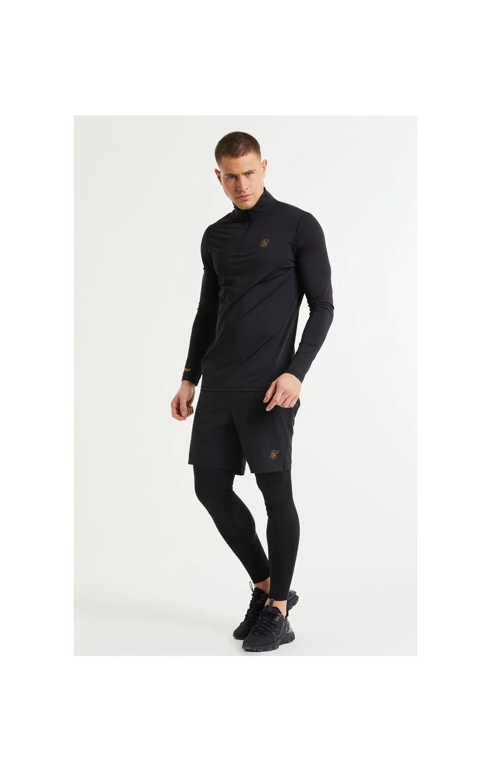 SikSilk Pressure Zip Funnel Neck - Black - Image 5