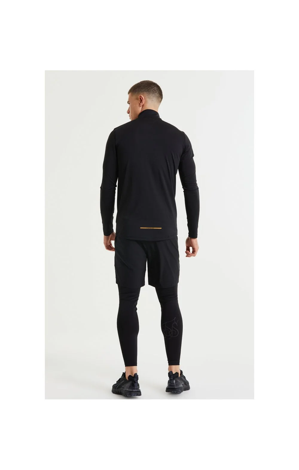 SikSilk Pressure Zip Funnel Neck - Black - Image 6