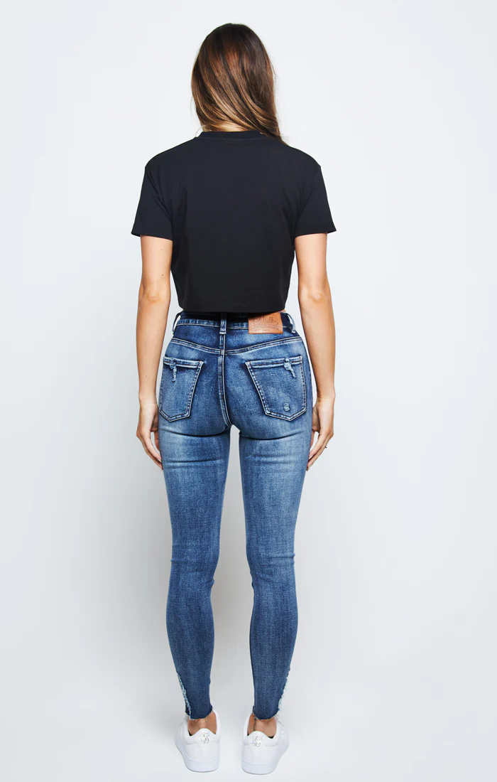 SikSilk Prestige Crop Tee - Black - Image 5