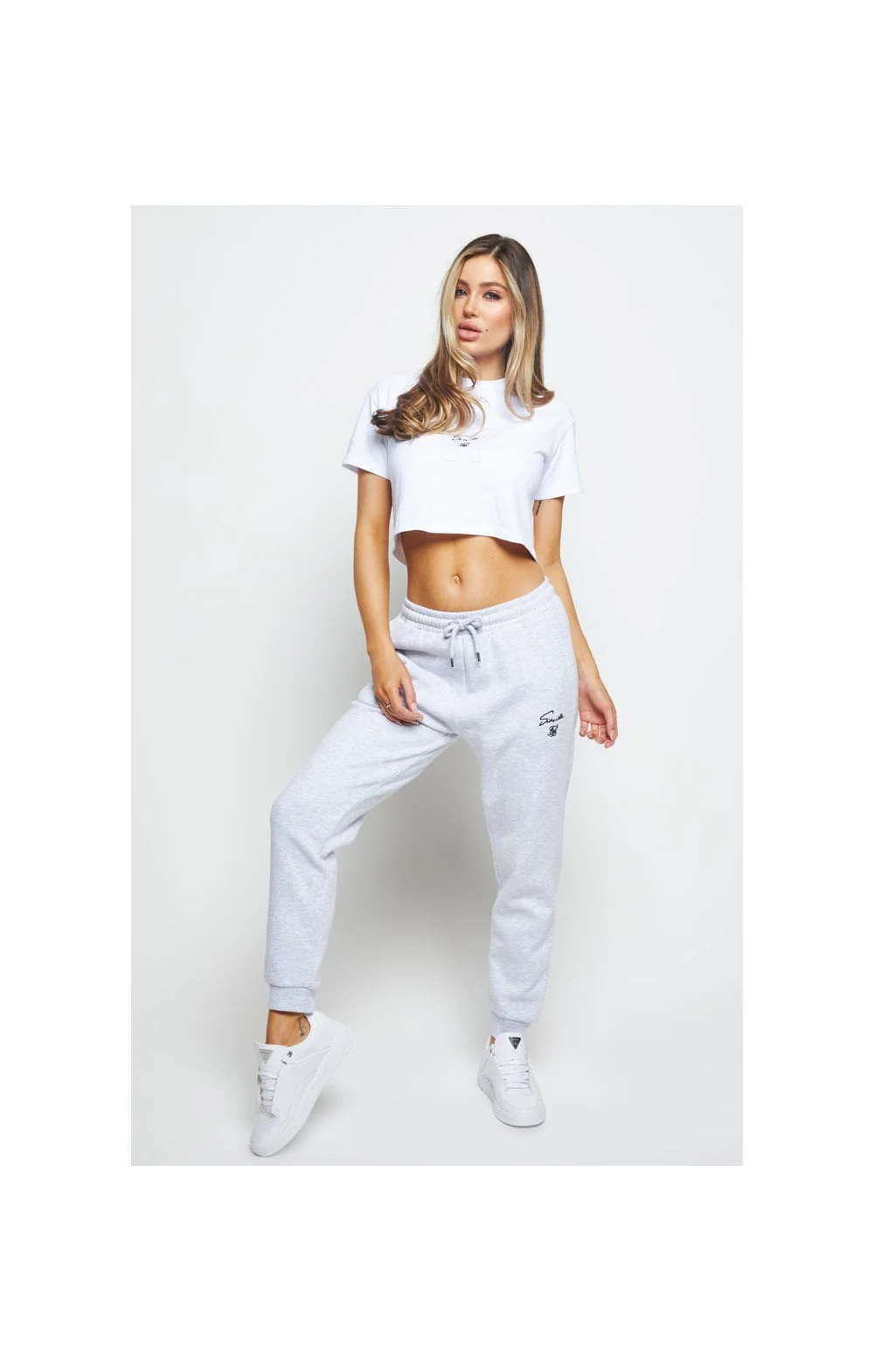 SikSilk Prestige Crop Top - White - Image 2
