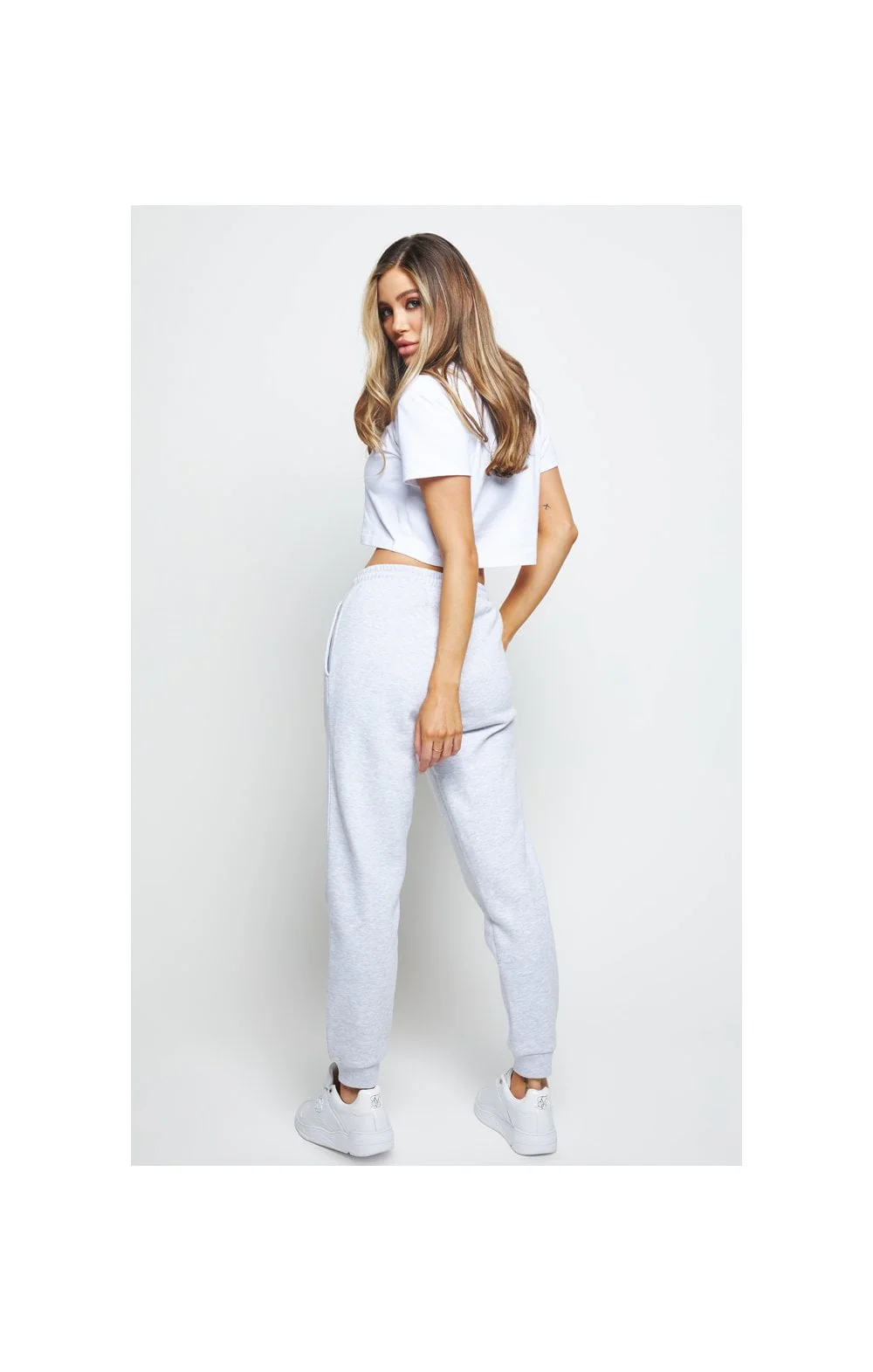 SikSilk Prestige Crop Top - White - Image 5