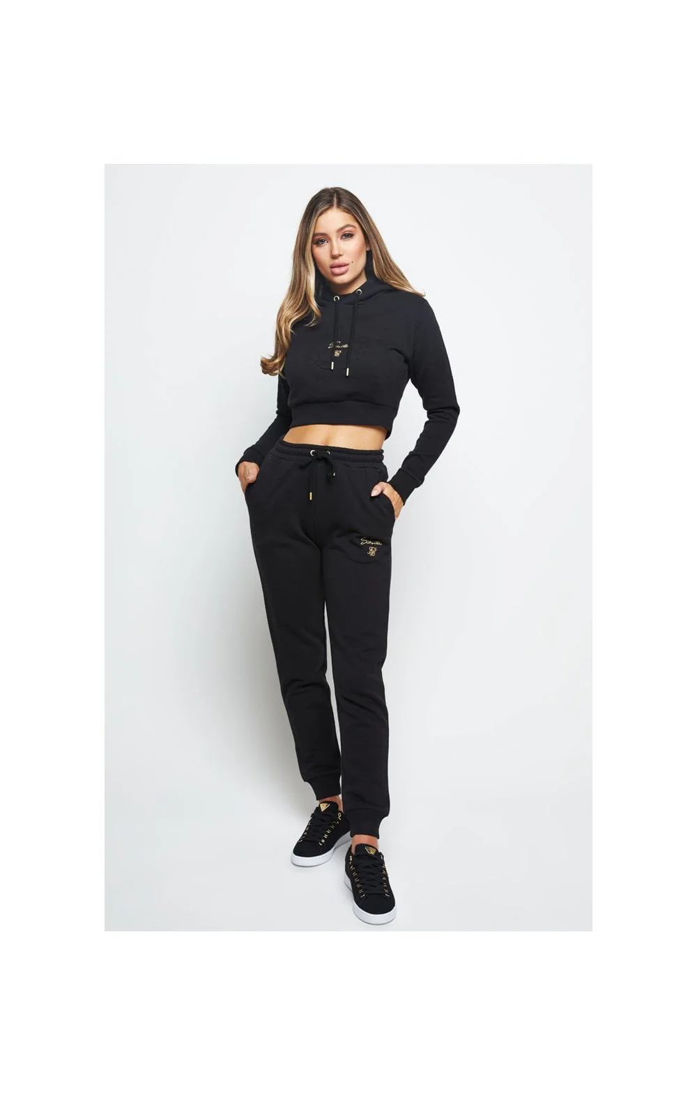 SikSilk Prestige Cropped Hoodie - Black - Image 7