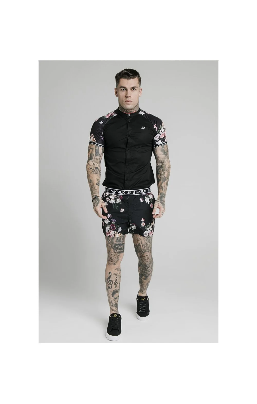 BlackFloral Swim Short - Image 2