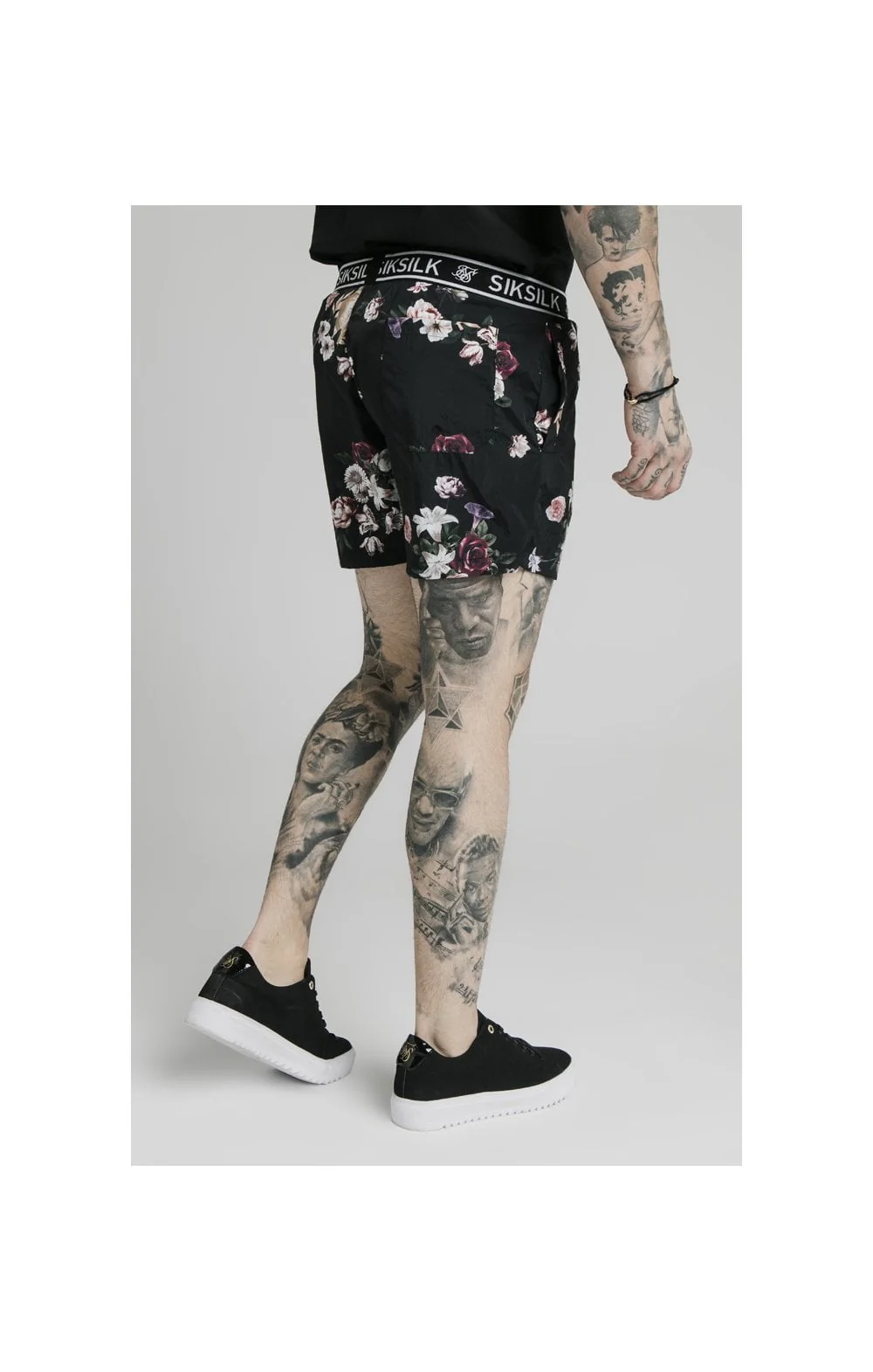 BlackFloral Swim Short - Image 6