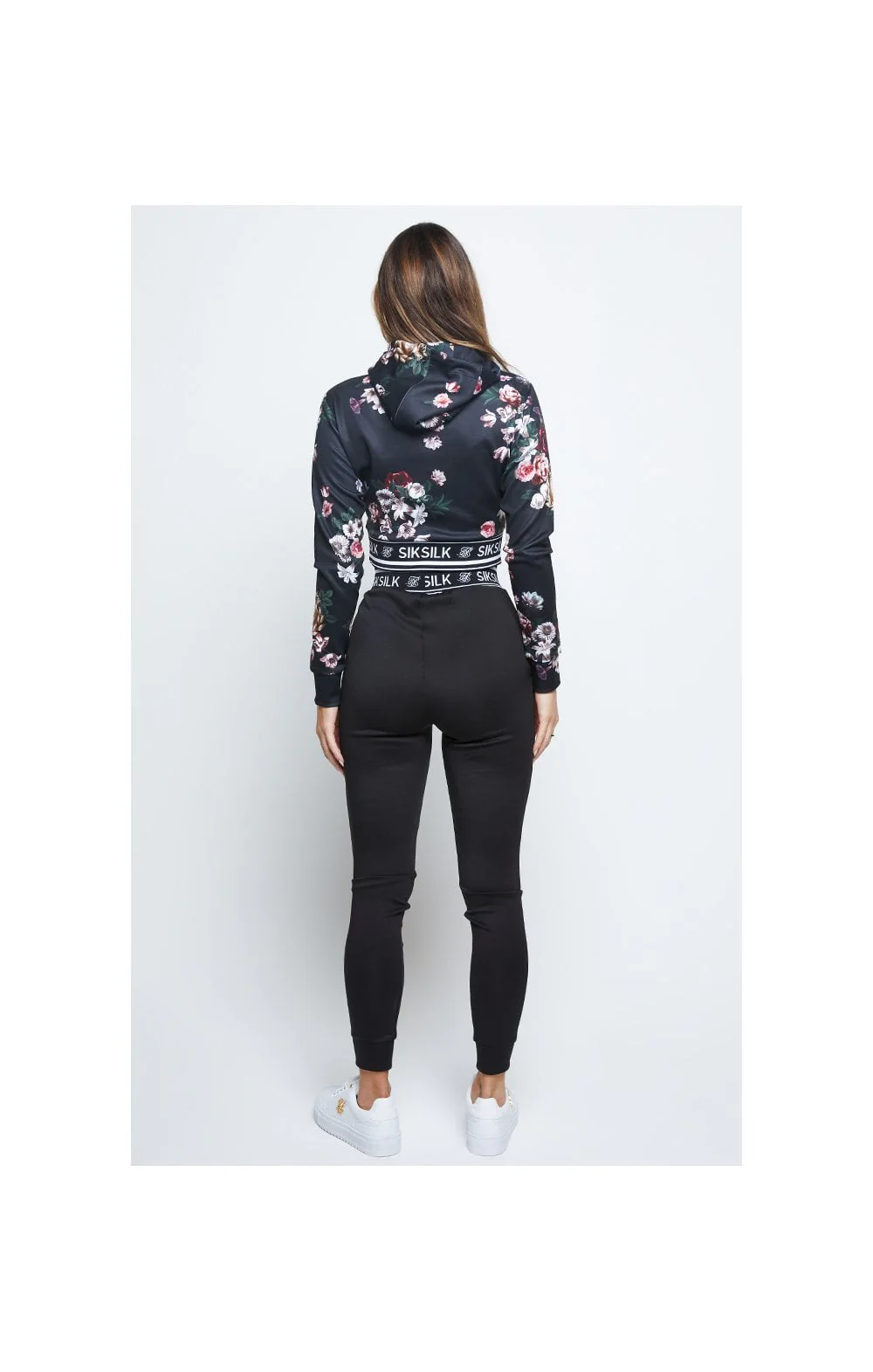 SikSilk Prestige Floral Track Top - Black - Image 5