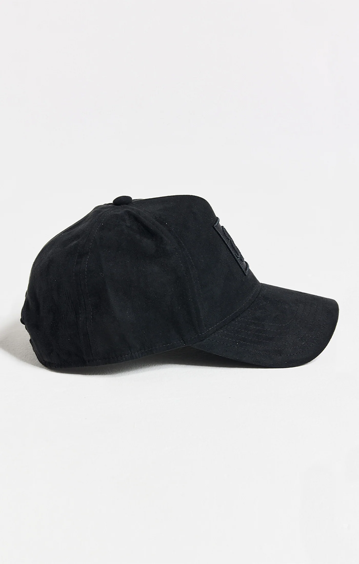 Black Prestige Patch Sueded Trucker Cap - Image 3