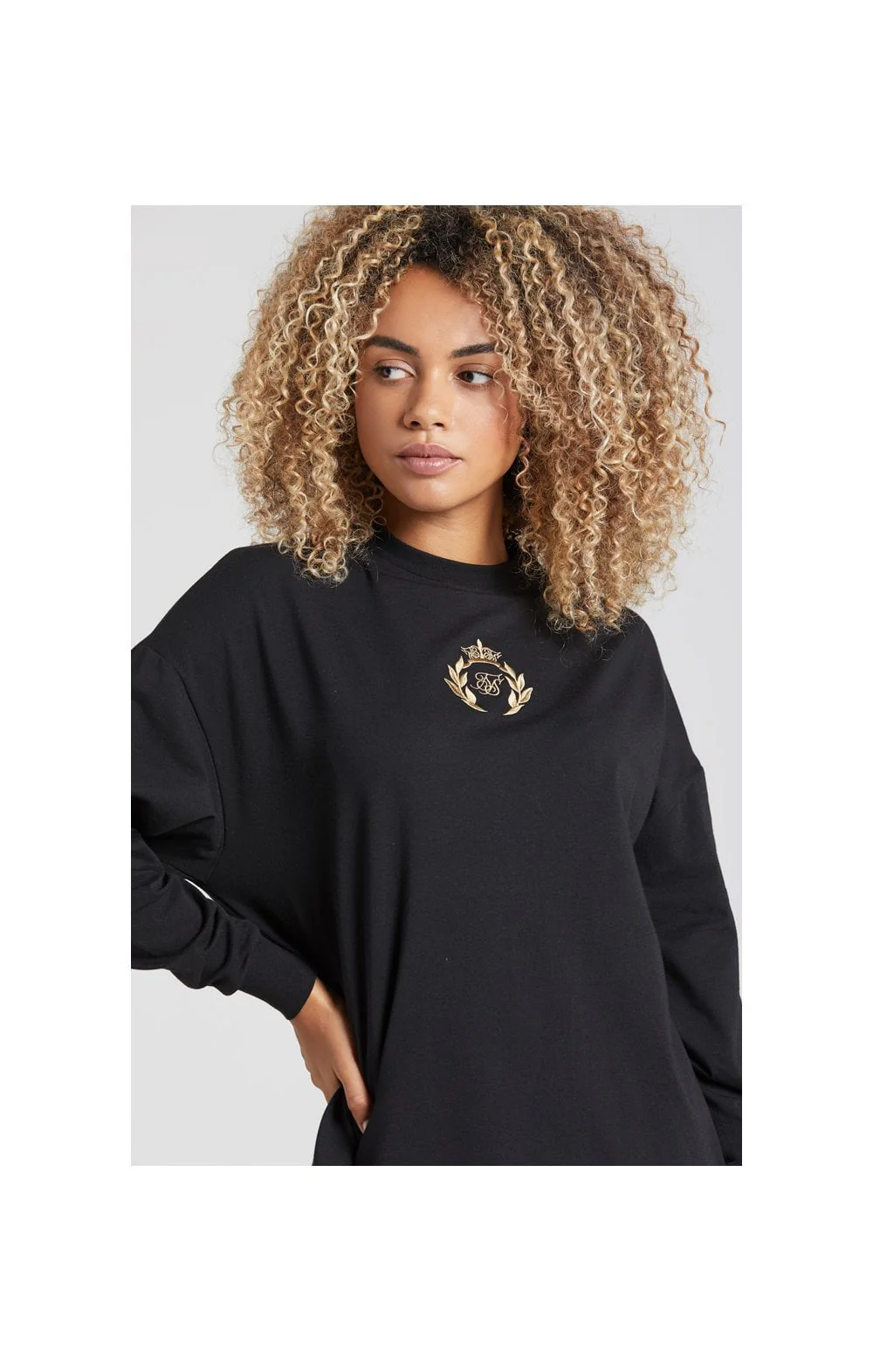 SikSilk Prestige T-Shirt Dress - Black - Image 3