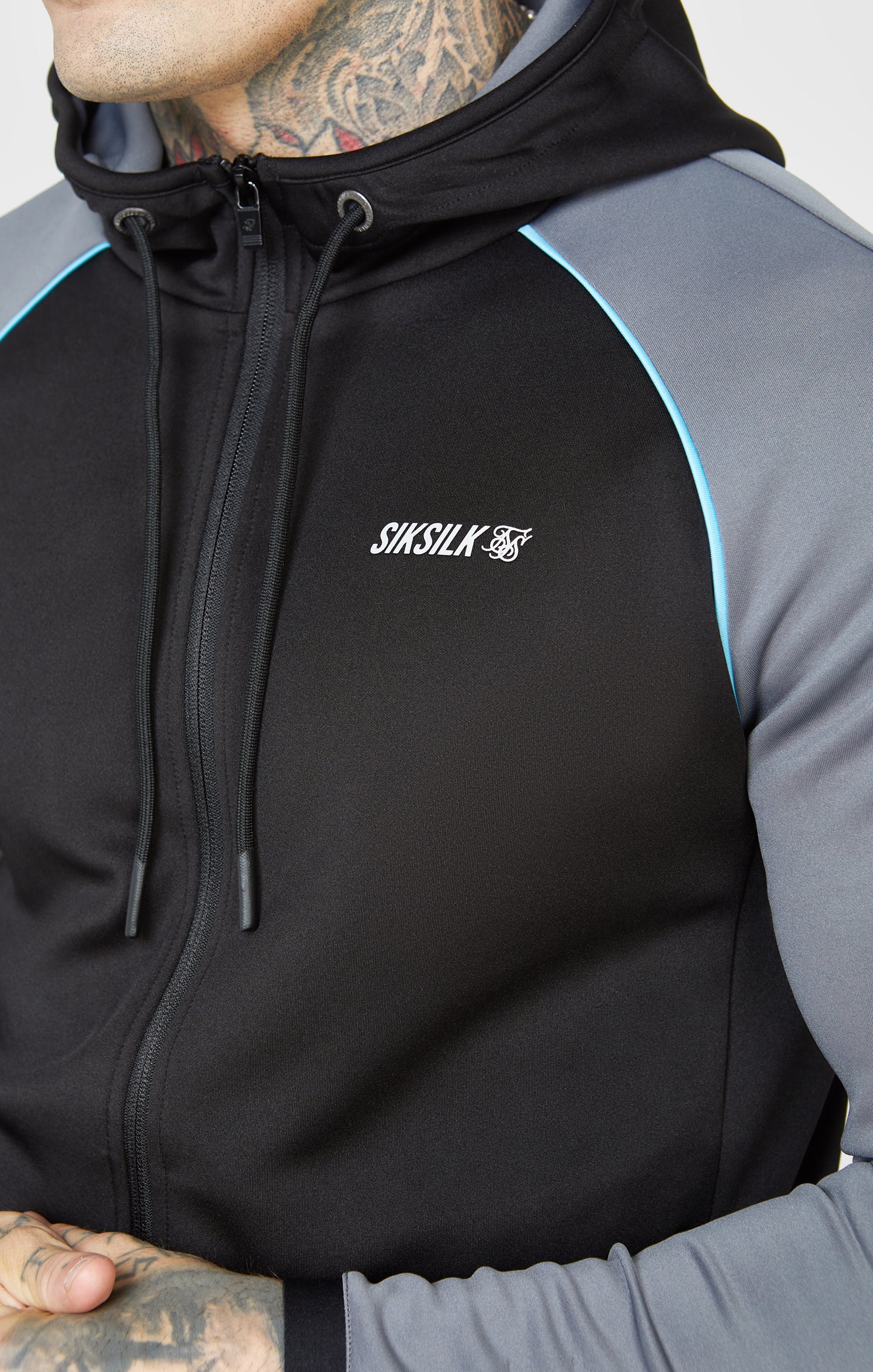 Black Sports Zip-Thru Hoodie - Image 2