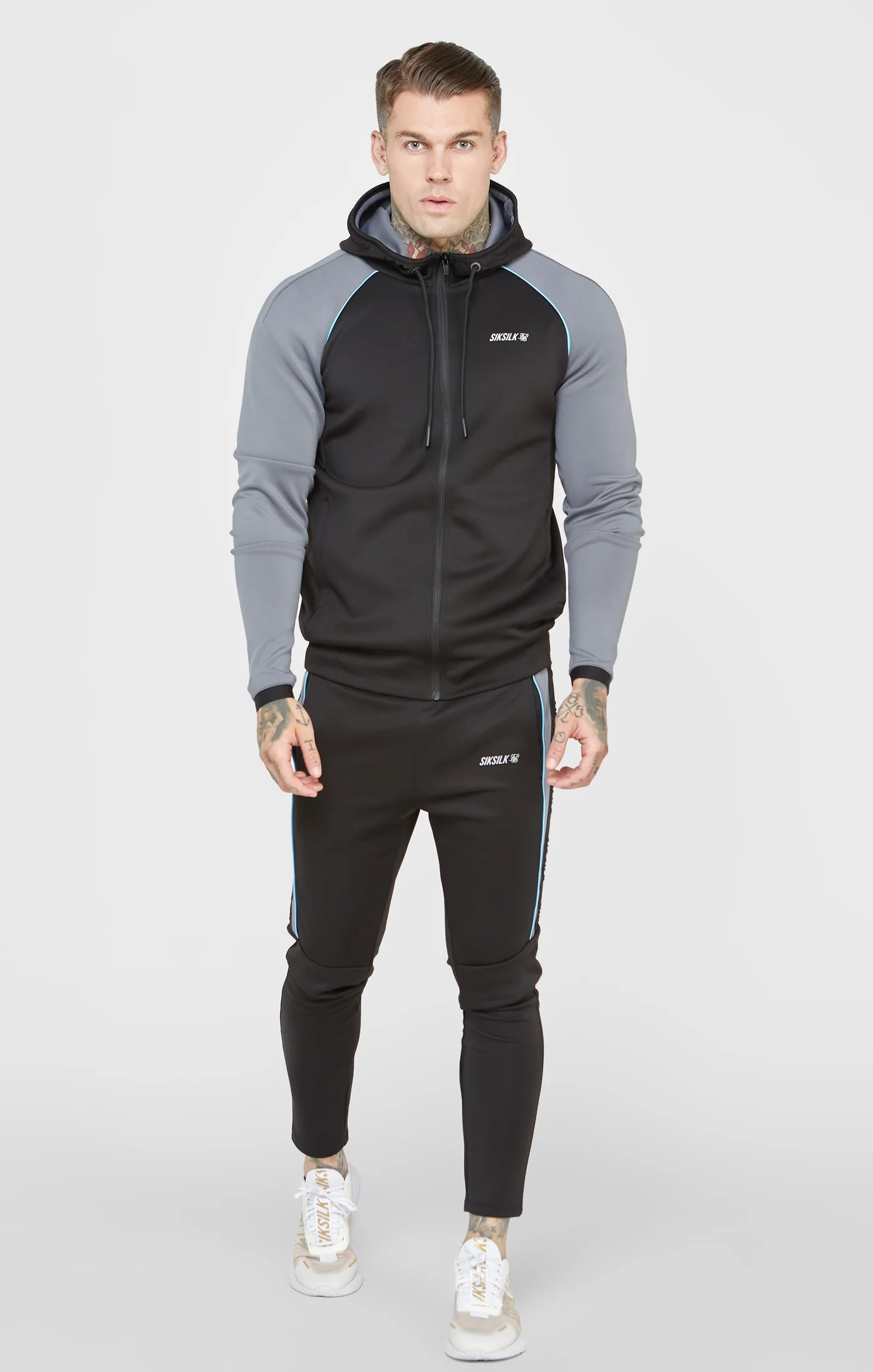 Black Sports Zip-Thru Hoodie - Image 3