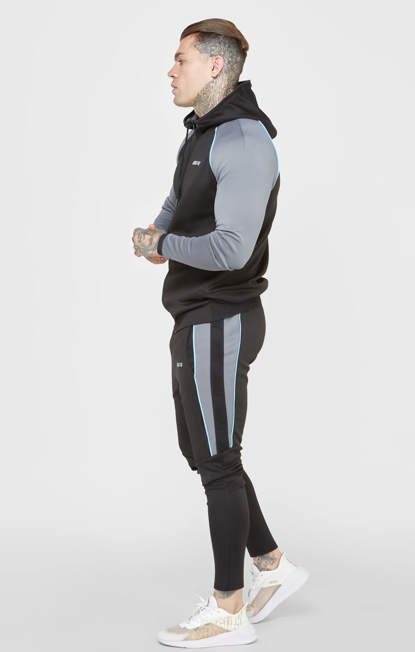 Black Sports Zip-Thru Hoodie - Image 4