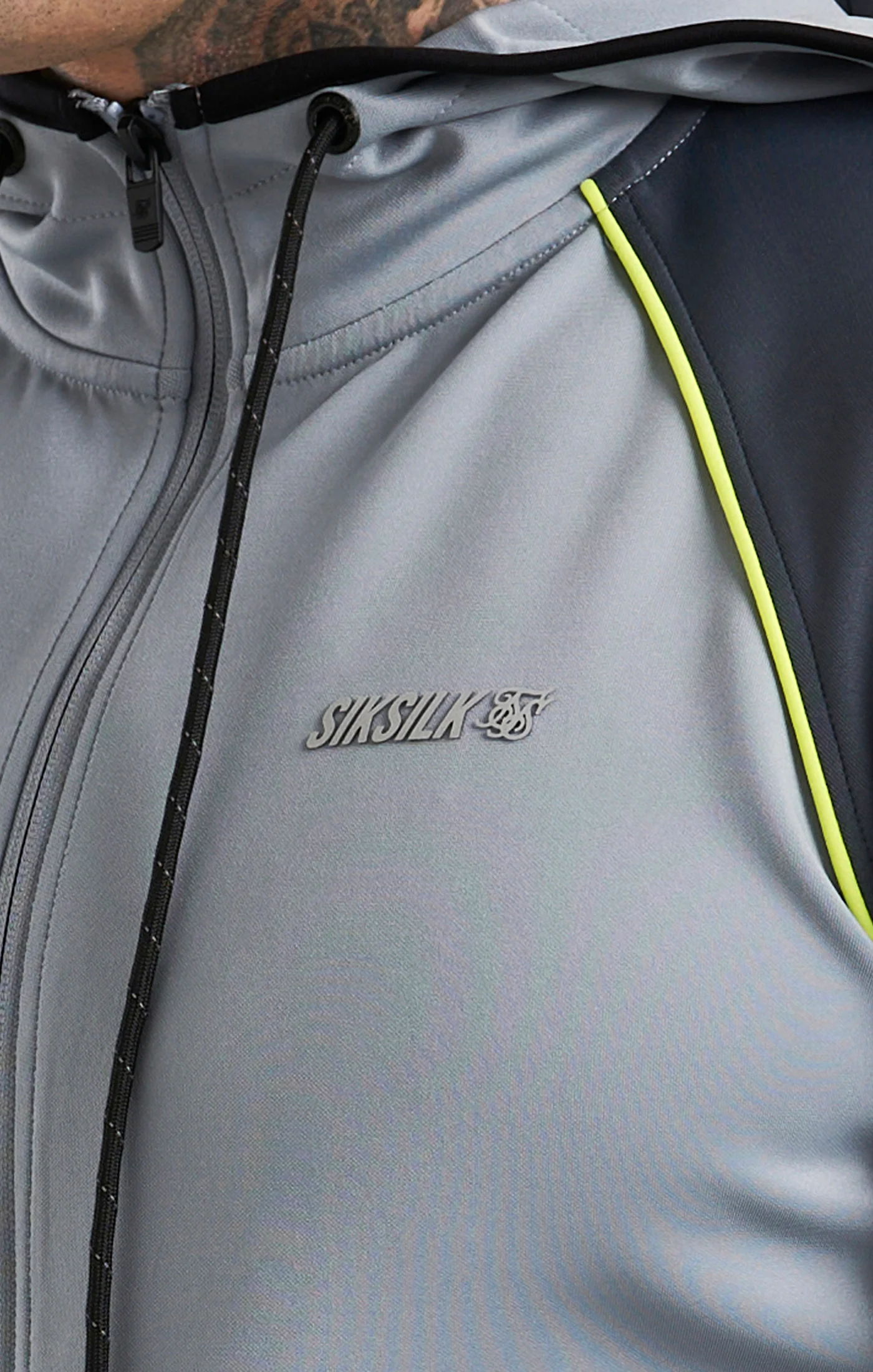 Grey Sports Poly Zip Thru Jacket - Image 2