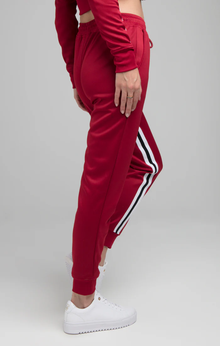 SikSilk Prosperity Track Bottoms - Red - Image 3