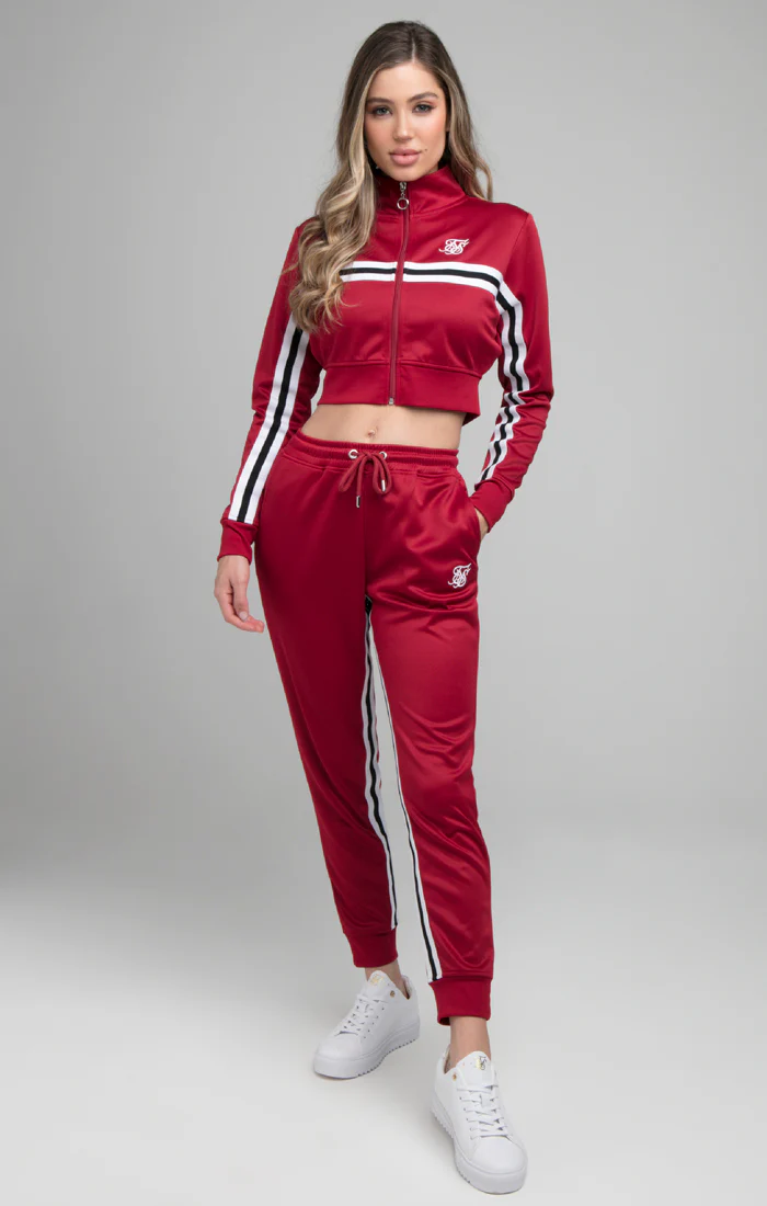 SikSilk Prosperity Track Top - Red - Image 5