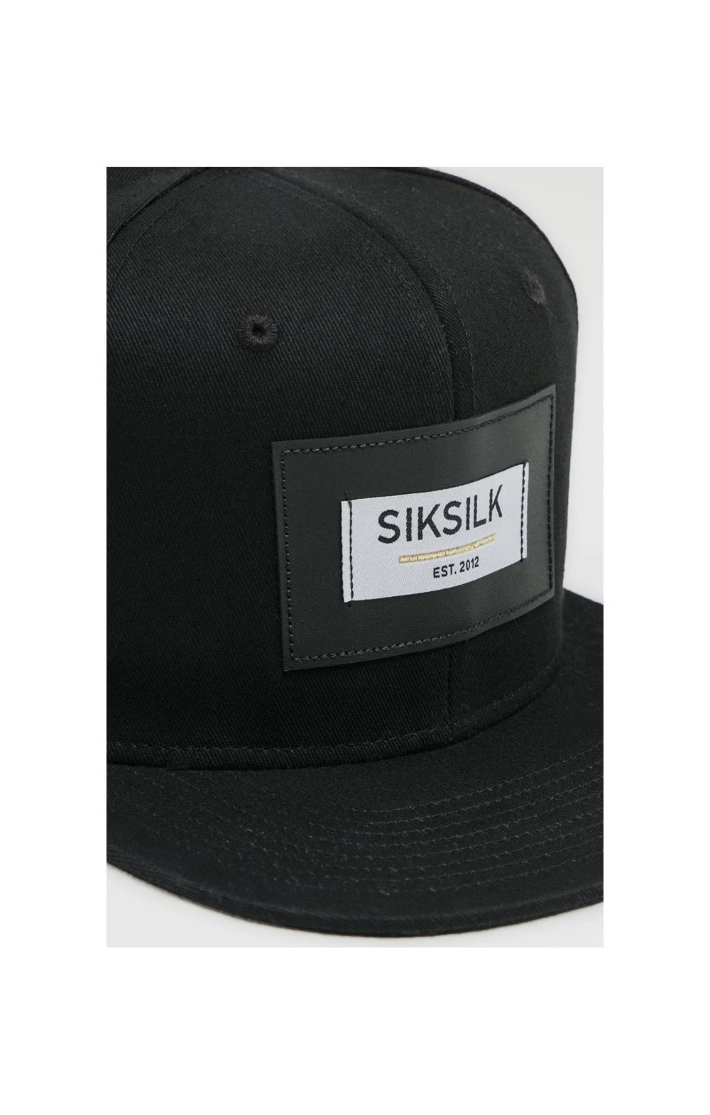 SikSilk PU Patch Snapback - Black - Image 2