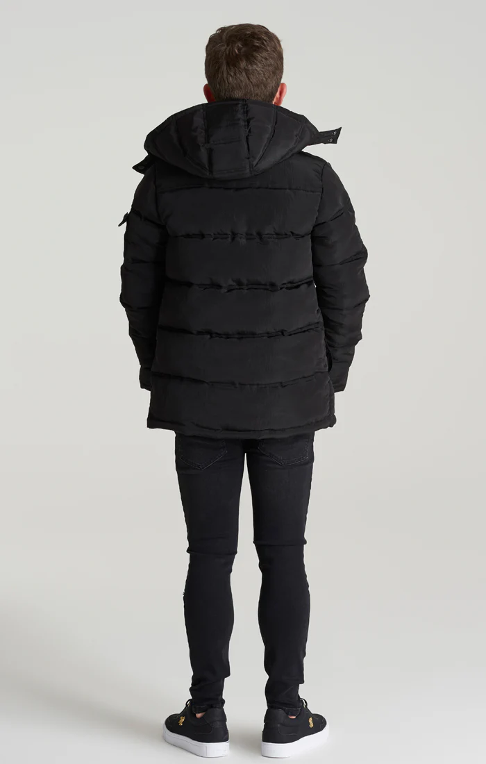 Boys Black Puff Parka - Image 7