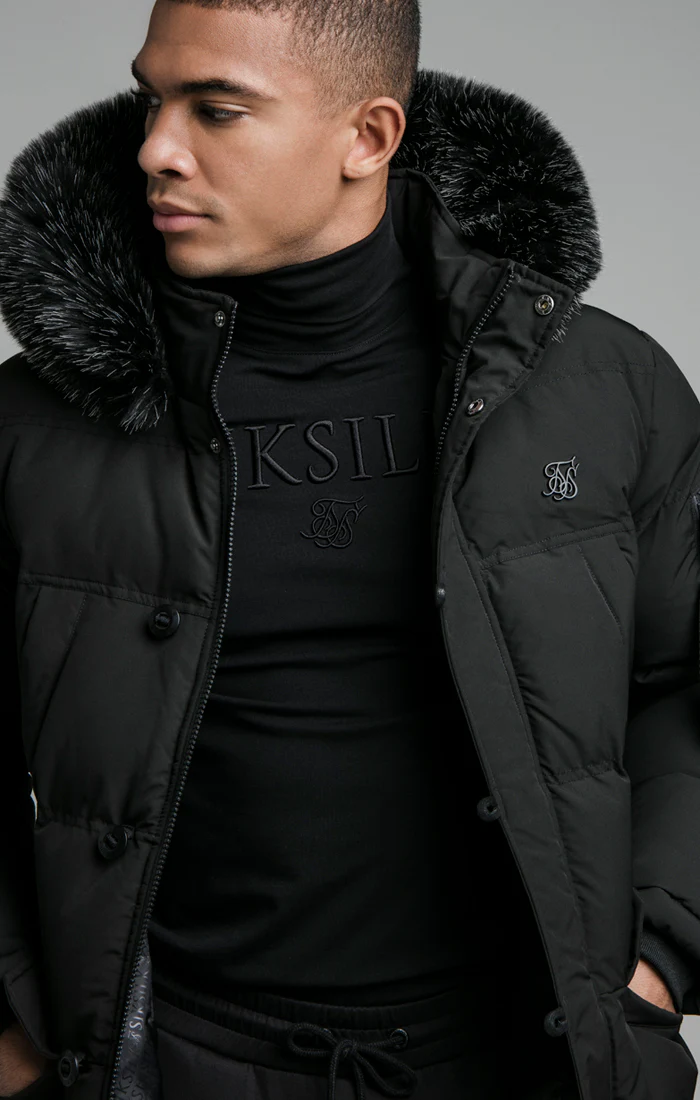Black Puff Parka - Image 2