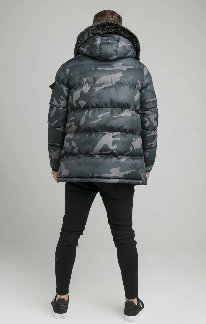 Black Camo Puff Parka - Image 5