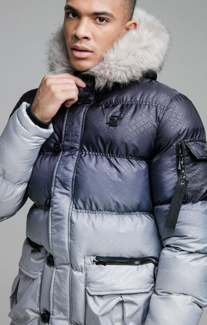 Black And Grey Puff Parka - Image 2