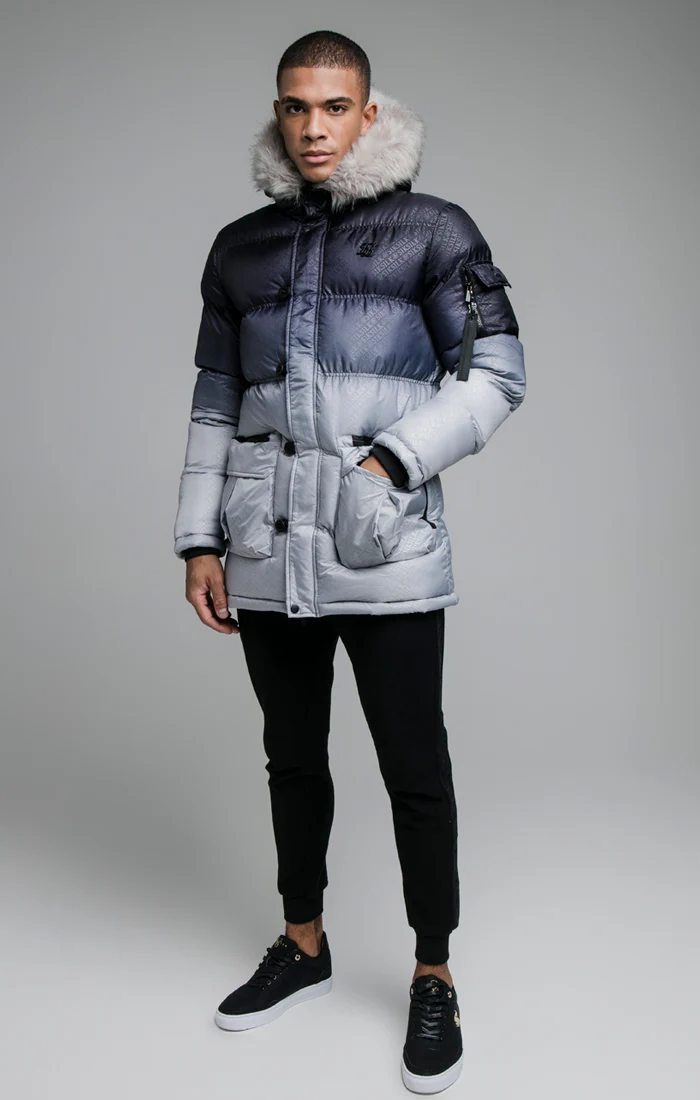 Black And Grey Puff Parka - Image 4