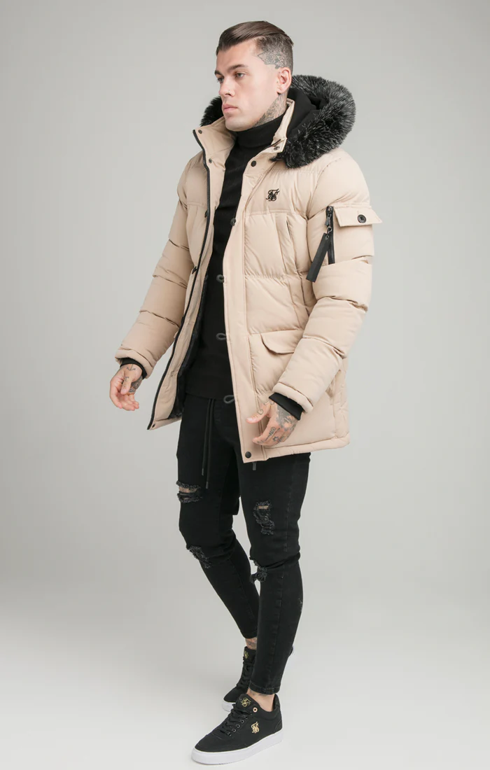 SikSilk Puff Anorak - Champagne Beige - Image 4