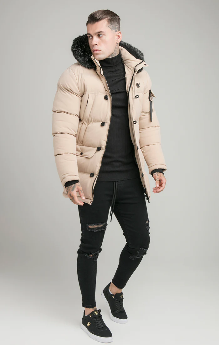 SikSilk Puff Anorak - Champagne Beige - Image 5