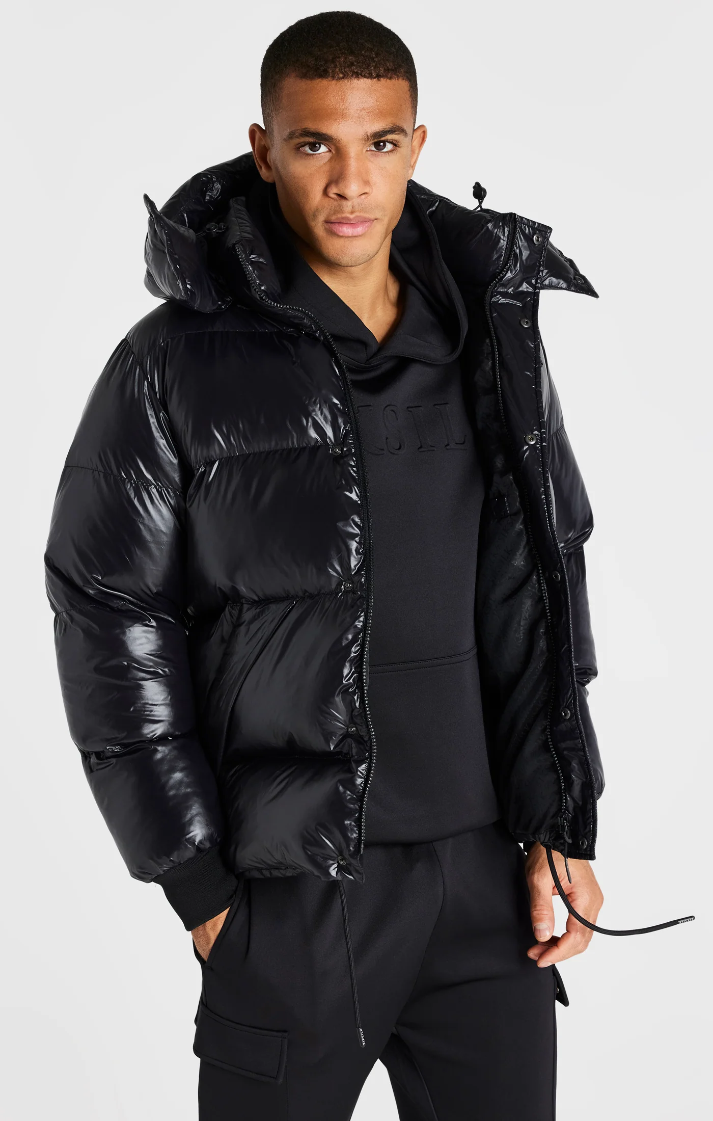Black Puffer Jacket - Image 2