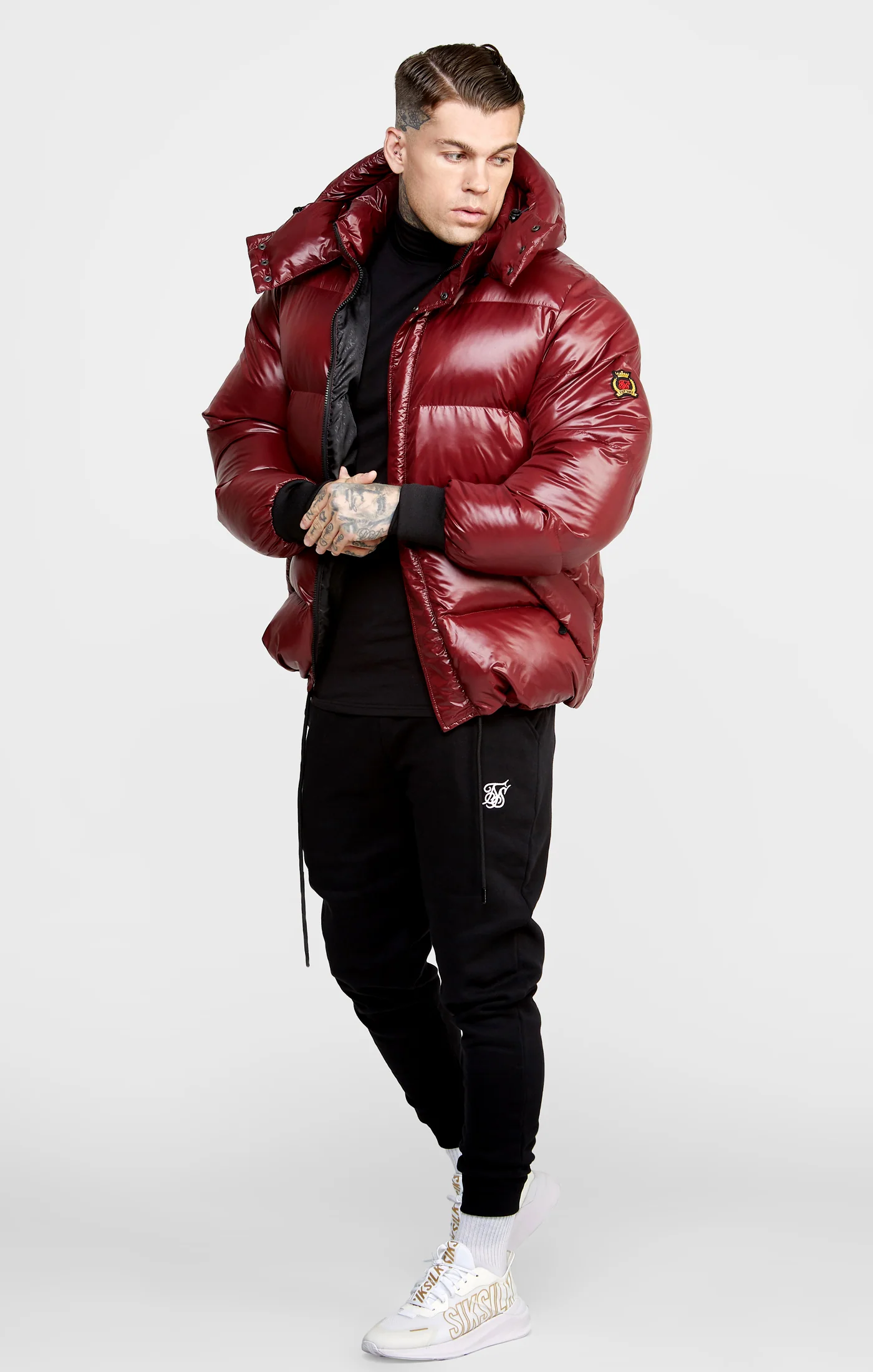 Burgundy Puffer Jacket - Image 3