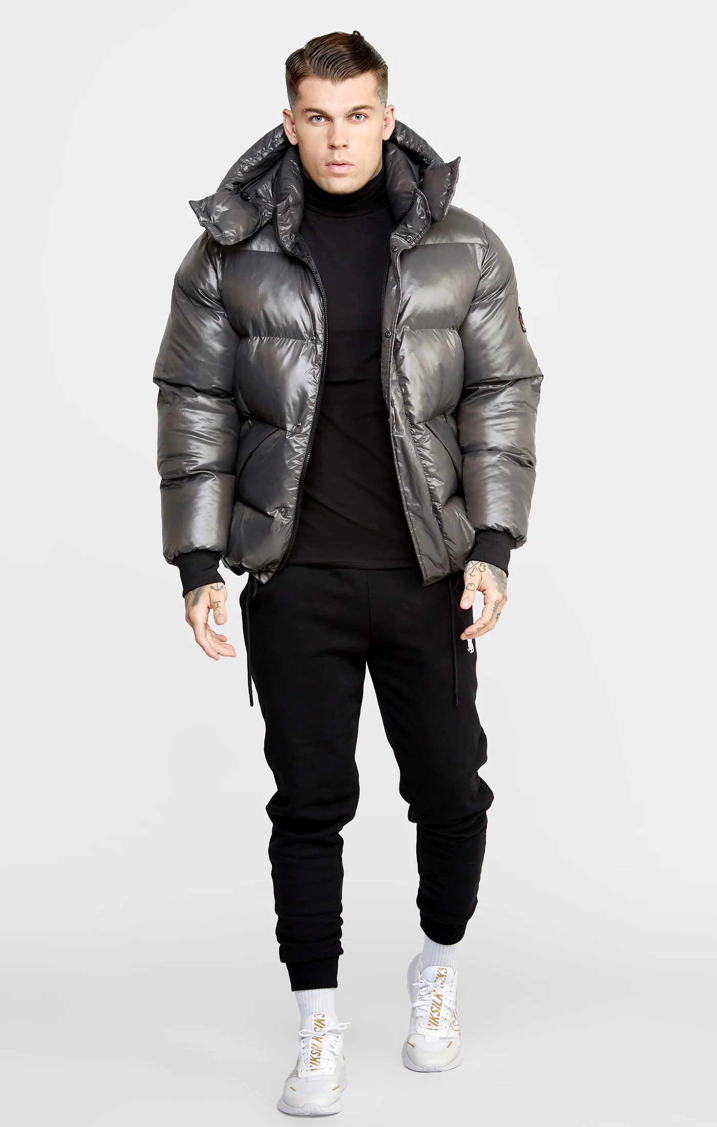 Grey Puffer Jacket - Image 3