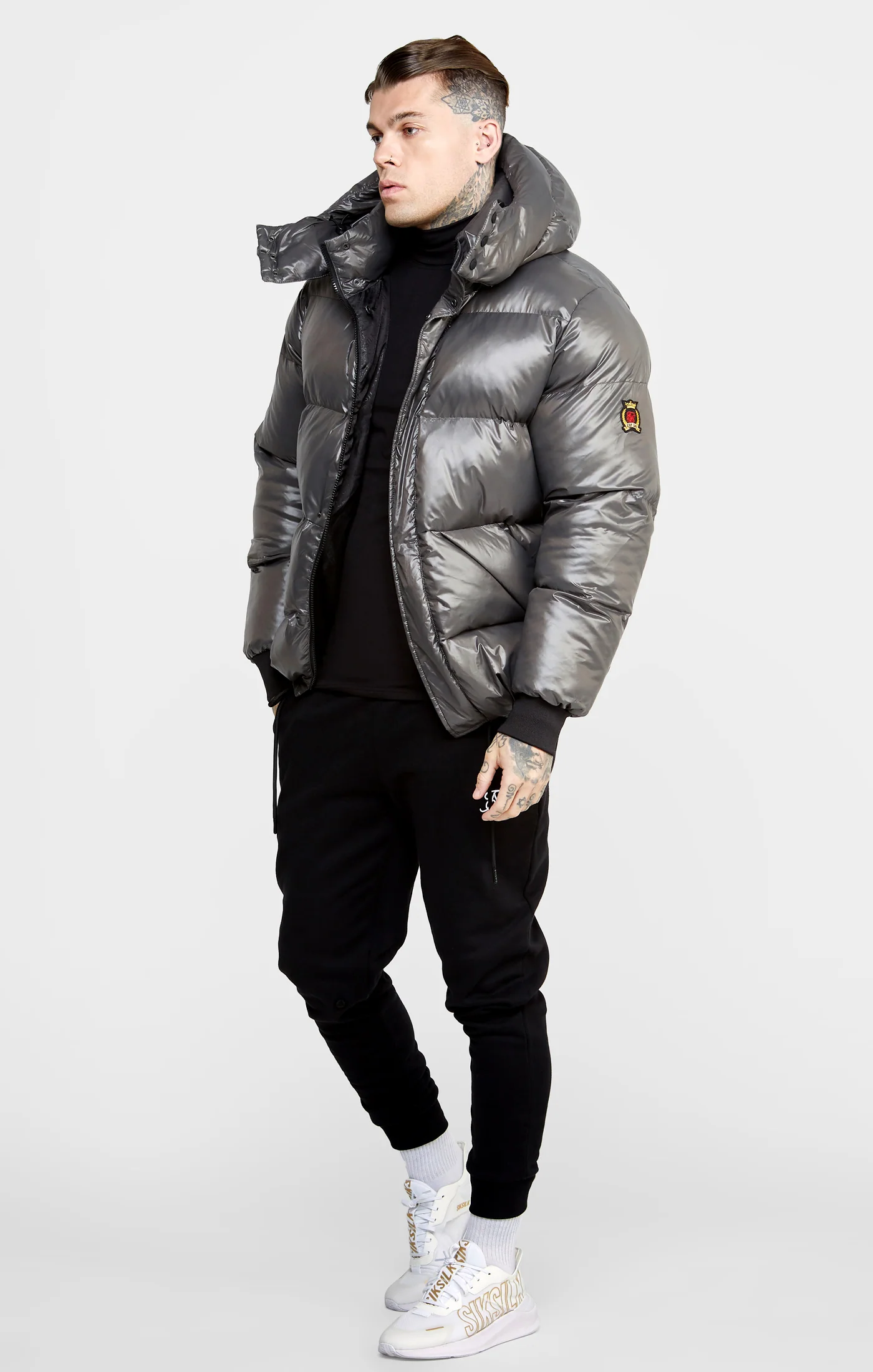Grey Puffer Jacket - Image 4