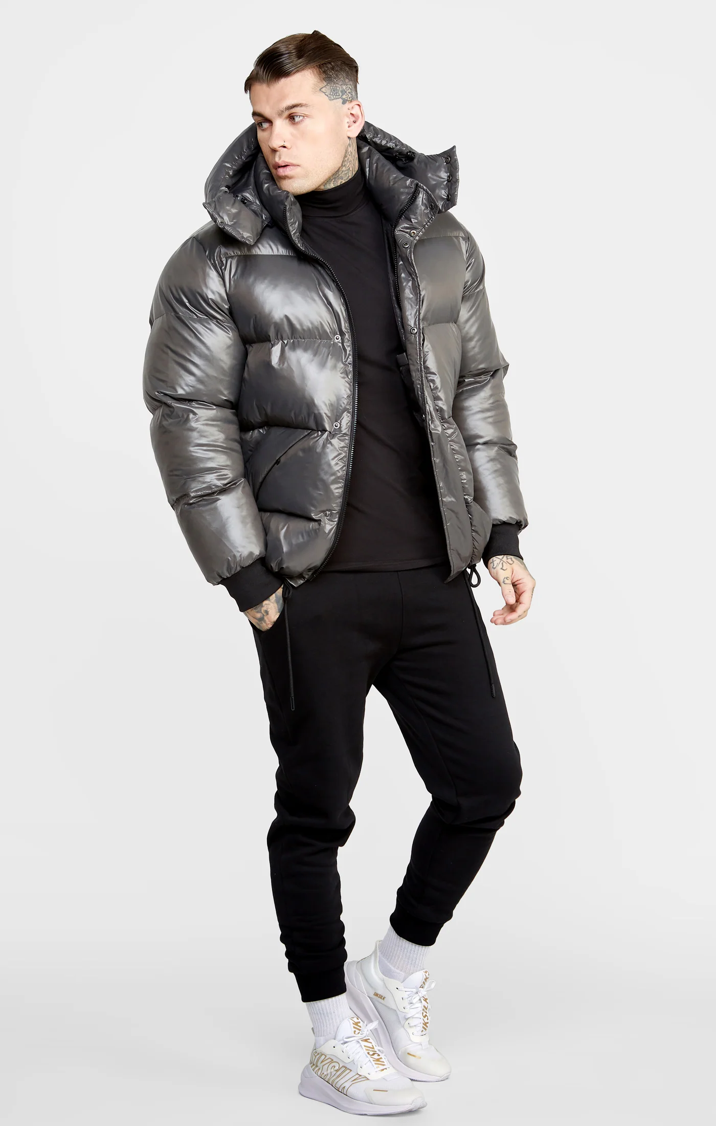 Grey Puffer Jacket - Image 6
