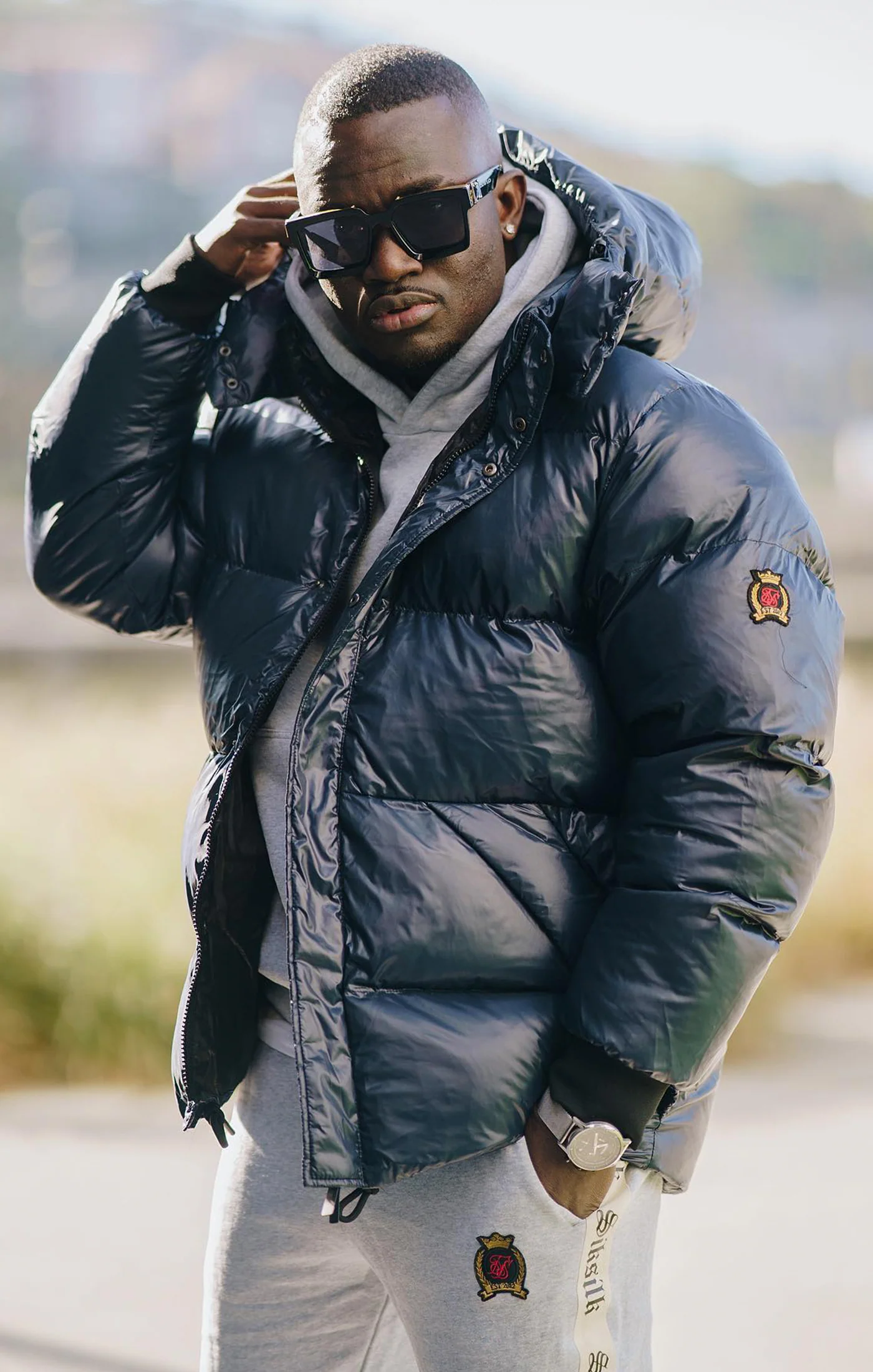 Navy Puffer Jacket