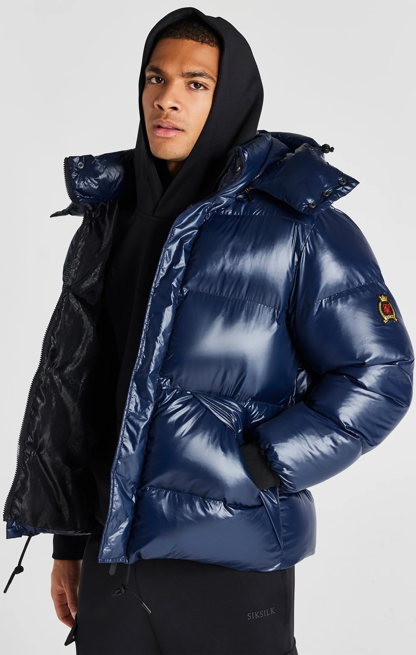 Navy Puffer Jacket - Image 2