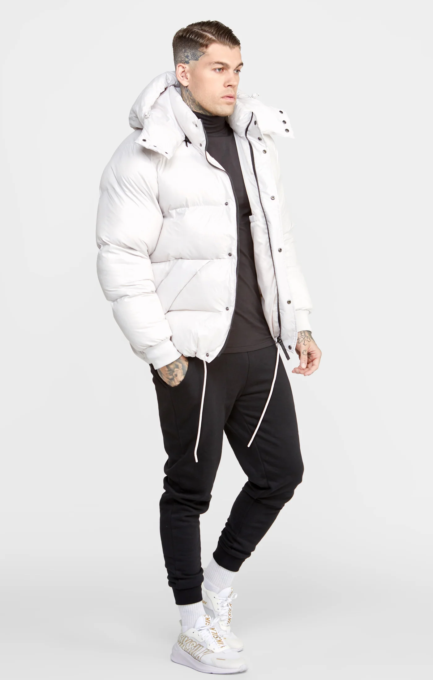 Ice Grey Puffer Jacket - Image 4
